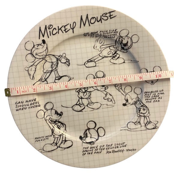 DISNEY Mickey Mouse Sketch Book Ceramic Plate - Picture 3 of 9